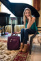 Rockland Melrose Upright Wheeled Underseater Carry-on Luggage, Owl, Small - Brand New