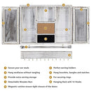 Tektalk Wooden Jewelry Organizer Wall Mounted Jewelry Hanger - White - Like New
