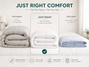 EVOLIVE PRE-WASHED ALL SEASON DOWN ALTERNATIVE COMFORTER, TWIN - WHITE - Brand New