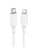 ANKER POWERLINE III LIGHTING TO USB-C CABLES (6FT) A8833 - WHITE - Like New