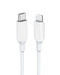 ANKER POWERLINE III LIGHTING TO USB-C CABLES (6FT) A8833 - WHITE - Like New
