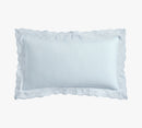 LOVESHACKFANCY LOVE SHACK FANCY BELGIAN FLAX LINEN LACE TRIM SHAM - KING - BLUE - Brand New