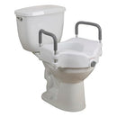 Drive Medical 2-in-1 Raised Toilet Seat with Removable Padded Arms - X004O7C9ZZ - Brand New