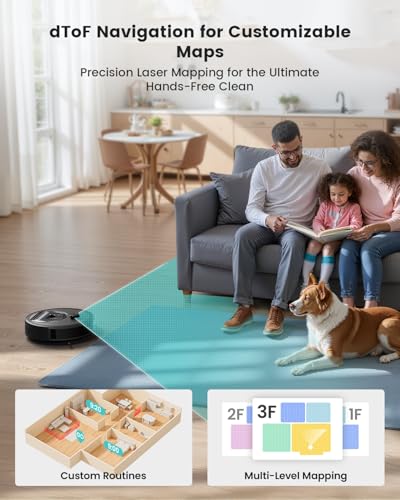 LEFANT LIDAR ROBOT VACUUM, 450 ML VISIBLE DUSTBIN, UPGRADED 190° PSD, M330PRO - Like New