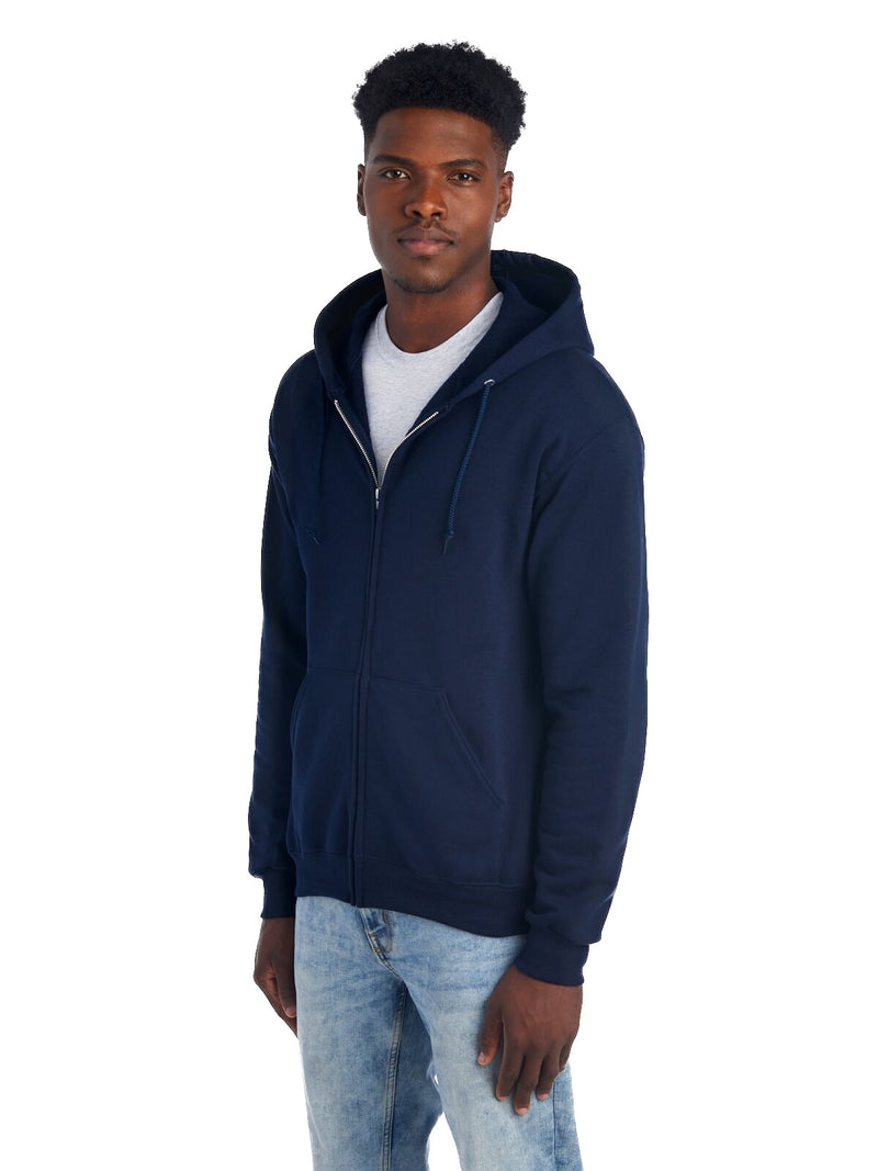 GENERIC NORTH POLE AND MORE UNISEX FLEECE FULL-ZIP HOODIE - SIZE: MEN 2XL - NAVY - Brand New