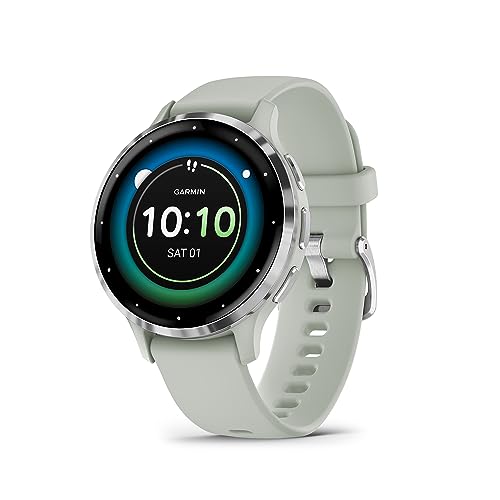 Garmin Venu 3S Silver Stainless Steel Bezel 1.2-Inch - SAGE GRAY - Like New