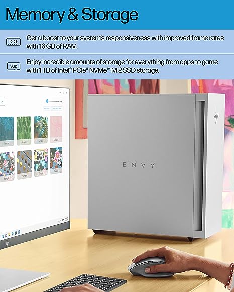 HP Envy Desktop i7-12700 16GB 1TB SSD GeForce RTX 3070Ti TE02-0030 - White - Like New