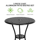 Withniture Bistro Patio Set 3 Piece All Weather Bistro Table and Chairs Set - Like New