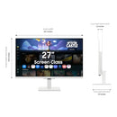 Samsung 27" M5 M50F FHD Smart Monitor Streaming TV LS27FM503ENXZA - WHITE - Like New