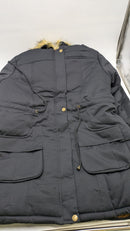 GRACE KARIN Women's Winter Warm Drawstring Hooded Coat Parkas Jacket - Black L - Brand New