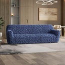 PAULATO BY GA.I.CO Sofa Slipcover in Navy Blue, Soft Velvet - Like New