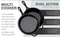 CUISINART PRE-SEASONED CAST IRON 2-IN-1 3 QUART DUTCH OVEN LID SET - BLACK Like New