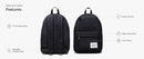 HERSCHEL SUPPLY CO CLASSIC BACKPACK, ASH ROSE, ONE SIZE - ASH ROSE - Brand New