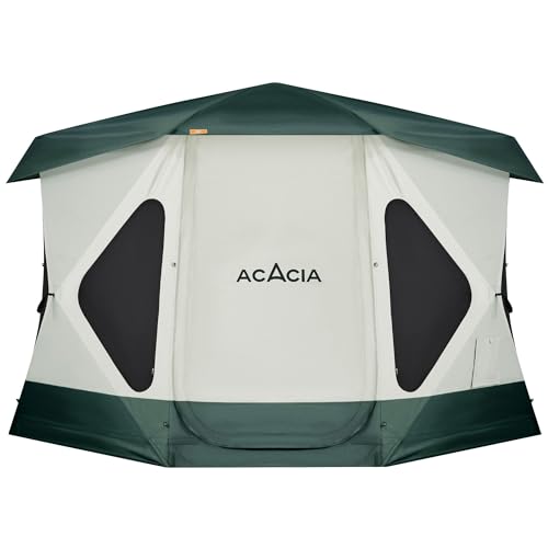 ACACIA POP UP CAMPING TENT 8 WINDOWS FOOTPRINT WATERPROOF WINDPROOF BANYAN - Like New