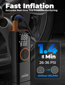 Oasser Tire Inflator Portable Air Compressor, Air Pump For Car Tires - Like New
