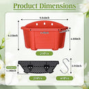 Rtteri 20 Pack Wall Hanging Planters 9.8 Inch Plastic Flower Pots - Black - Brand New