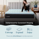 LUCID 2 Inch Gel Memory Foam Mattress Topper Queen 5 Cooling Gel Infusion - Brand New