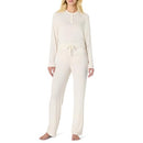 AMAZON ESSENTIALS X SOFIA GRAINGE WOMEN'S LONG SLEEVE HENLEY PAJAMA SET IVORY L - Brand New