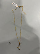 REBECCA MINKOFF "LIKE A GIRL NECKLACE - GOLD - Brand New
