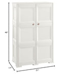 CLEVERMADE OMNIMODUS PLASTIC STORAGE CABINET WITH DOORS MEDIUM - CREAM - Like New