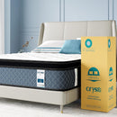 CRYSTLI QUEEN MATTRESS NAIVEER CRYSTLI 12" MEMORY FOAM - WHITE/ BLUE - Brand New