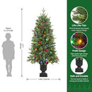 Alupssuc 4ft Prelit Artificial Christmas Tree Set of 2 B0DCBDVTV9 - Green - Like New
