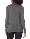 AMAZON ESSENTIALS WOMEN CLASSIC-FIT LIGHTWEIGHT LONG-SLEEVE SWEATER CHARCOAL L - Brand New