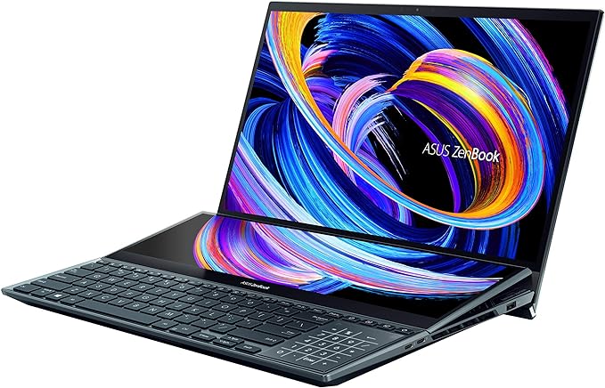 ASUS ZenBook Pro Duo 15.6” OLED 4K i7 16 1TB SSD RTX 3070 UX582LR-XS74T - Blue - Like New