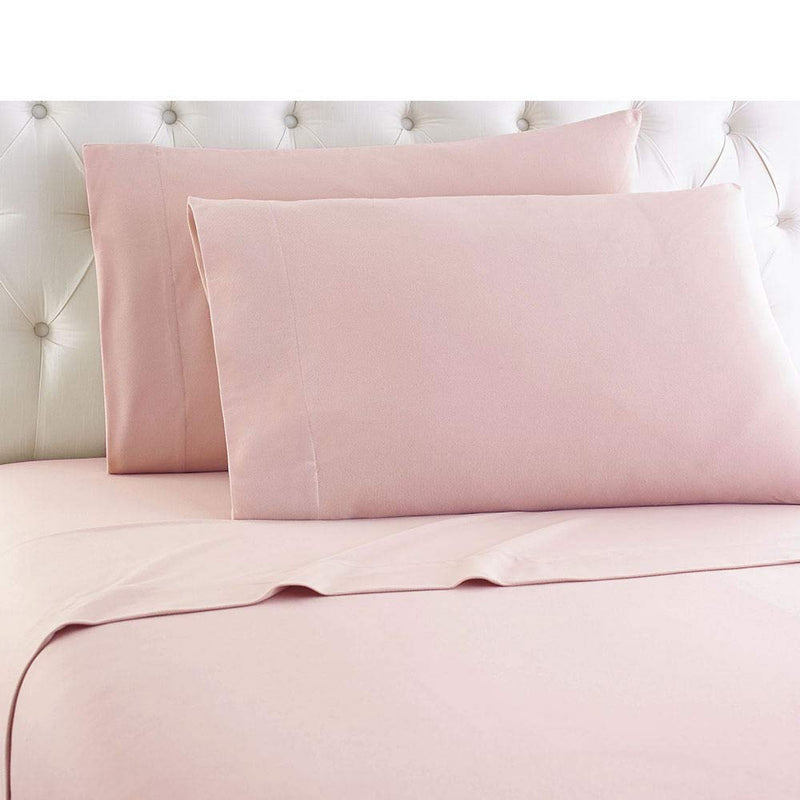 SHAVEL HOME PRODUCTS SHAVEL MICRO FLANNEL BED SHEET KING, PETAL PINK - Like New