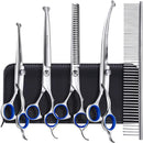 Gimars Titanium Coated Professional 6 in 1 4CR Stainless Steel Dog Grooming - Like New