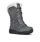 COLUMBIA WOMEN'S ICE MAIDEN II WIDE WIDTH BOOT -SIZE 6.5W - SHALE/DARKRASPBERRY - Like New