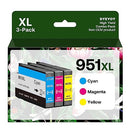 DYEYOY 951XL Ink Cartridges Compatible for HP 951XL (3 Pack,Cyan/Magenta/Yellow) - Like New