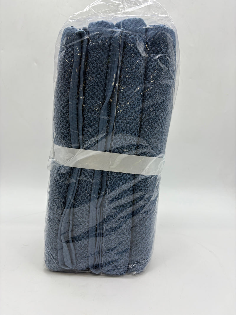 SIMPLI-MAGIC POPCORN TOWEL COLLECTION BATH TOWEL SET OF 4 27X54 - BLUE - Like New