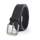 GIORGIO BRUTINI RUGGED LEATHER CASUAL BELT - SIZE: MEN M - BLACK/BRUSHEDNICKEL - Brand New