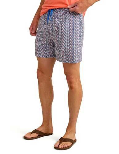 HUK MEN'S PURSUIT VOLLEY, SWIM SHORTS M, NIGHT OWL 2.0 - SIZE M - ORANGE/BLUE - Brand New