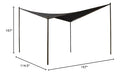COOLAROO 99% UV BLOCK MODERN BUTTERFLY GAZEBO FRAME 13'1" X 13'1" - CHARCOAL - Like New