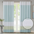 MADISON PARK AMHERST 84 PANEL POLYONI PINTUCK WINDOW CURTAIN MULTICOLOR - Like New