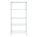HONEY CAN DO 5-TIER STORAGE SHELVES HOLDS 200 LBS SHF-01573 - WHITE - Like New