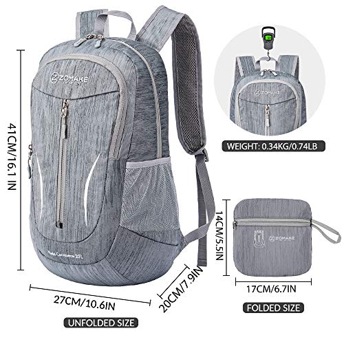 ZOMAKE 25L Ultra Lightweight Packable Backpack Foldable Hiking Backpacks TM0132 - Like New
