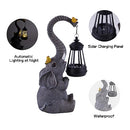 ILLUMINEW Solar Outdoor Garden Decor Elephant Statues - Gray - Like New