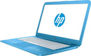 HP STREAM 14" HD 1366x768 N3060 4GB 32GB eMMC WIN 10 HOME 14-cb011wm - Blue Like New