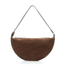 ALLSAINTS HALFMOON SUEDE SHLDR FANGO BROWN W337XC ONE SIZE - FANGO BROWN - Brand New