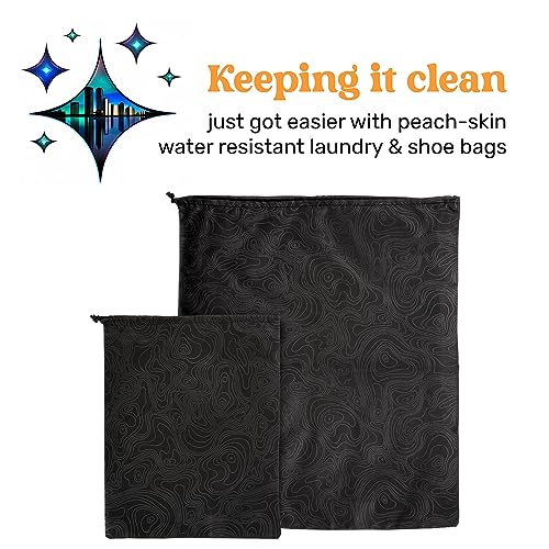 MIAMI CARRYON OCEAN 20 INCH POLYCARBONATE CARRY-ON SUITCASE CARE KIT - BLACK - Like New