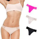 BADARI 3-PACK SEAMLESS ATHLETIC THONG L - BLACK CHAMPAGNE PINK - Brand New