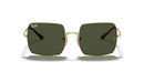RAY-BAN WOMENS SQUARE EVOLVE PHOTOCHROMIC SQUARE SUNGLASSES - GOLD/G-15 GREEN - Like New