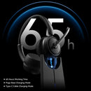 LEVN Wireless Headset with Mic for Work BLUETOOTH NOISE CANCELLING - BLACK - Like New