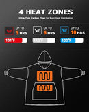 VENUSTAS HEATED BLANKET HOODIE BATTERY PACK UNISEX OVERSIZED 2169 - BLACK - Like New