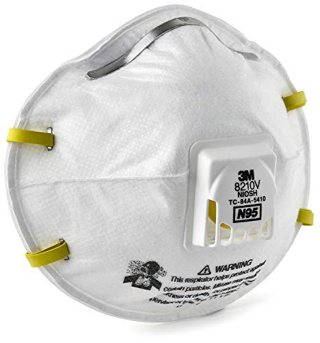 3M 8210V PARTICULATE RESPIRATOR GRINDING SANDING SAWING SWEEPING 10/BOX - WHITE - Brand New
