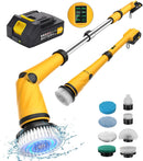 Qimedo 1200 RPM Battery Electric Spin Scrubber with Smart Display - YELLOW - Like New
