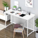 YSSOA SMALL SPACE WRITING DESK WITH HEADPHONE HOOKS MODERN HOME OFFICE - WHITE - Like New